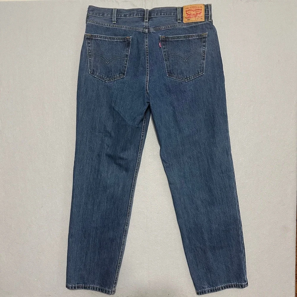 Levis‎ 550 Relaxed Fit Tapered Leg Blue Denim Jeans Mens 38x32 Medium Wash Y2K